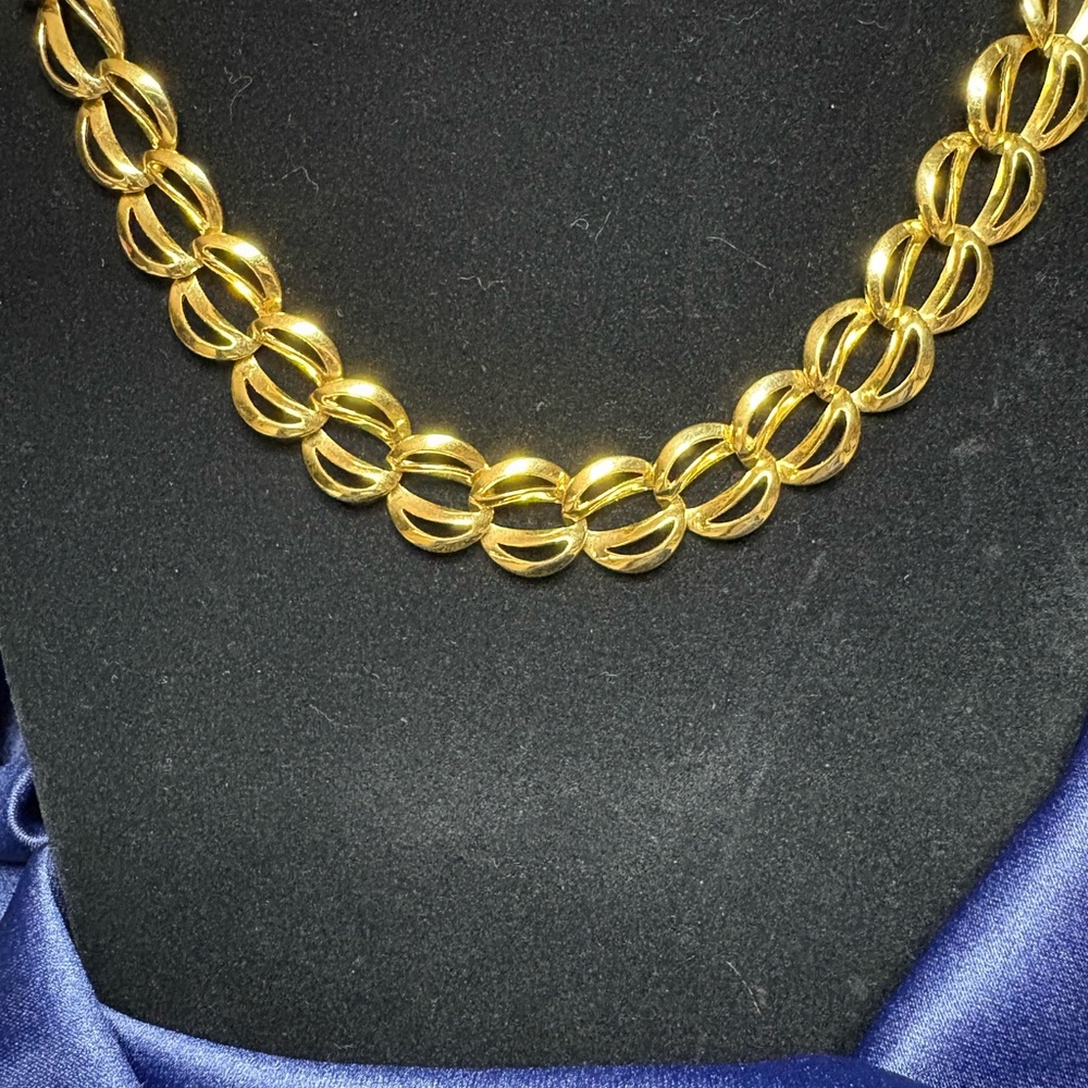 Choker Napier Elegant Goldtone Chain 1980's, signed Necklace - Picture 5 of 5